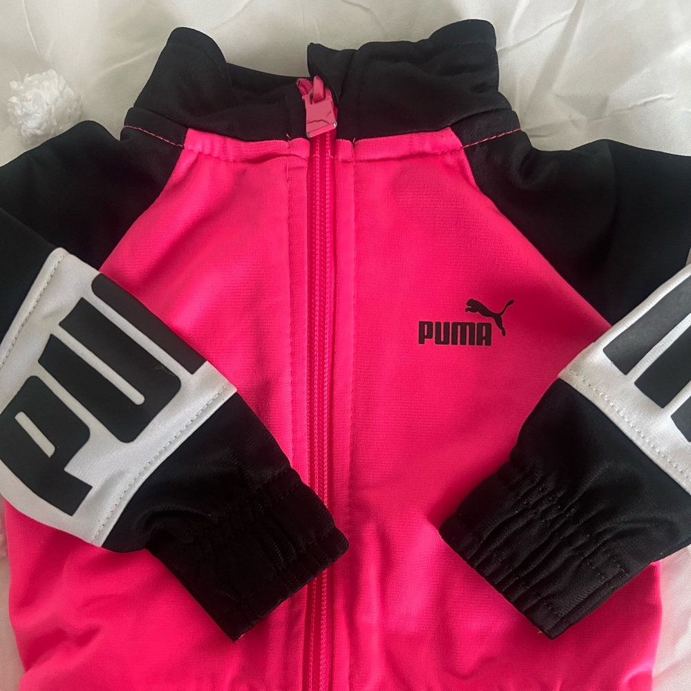 Hot Pink Puma baby zip up jacket